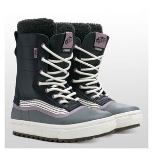 Vans Black and Pink Winter Boots